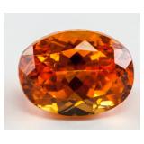 8.20ct Oval Cut Orange Sapphire Gemstone GGL