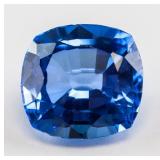 8.60ct Cushion Cut Blue Sapphire Gemstone GGL