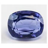 6.55ct Cushion Cut Blue Tanzanite Gemstone GGL