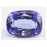 8.01ct Cushion Cut Blue Tanzanite Gemstone