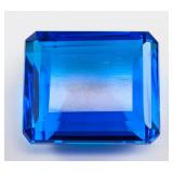 102.45ct Emerald Cut Blue Topaz Gemstone GGL