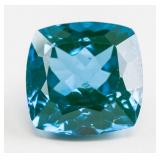 10.05ct Cushion Cut Blue Tourmaline Gemstone GGL