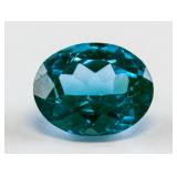 5.55ct Oval Cut Green Tourmaline Gemstone GGL