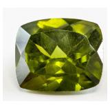 7.30ct Cushion Cut Green Tourmaline Gemstone GGL