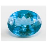 9.65ct Oval Cut Blue Tourmaline Gemstone GGL