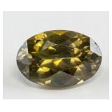 6.11ct  Oval Cut Brown Hyacinth Zircon Gemstone