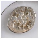 1533-1547 Russian Pskov Ivan IV Silver Denga Coin