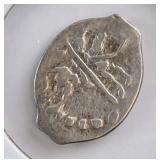 1533-1547 Russian Pskov Ivan IV Silver Kopeck Coin