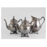 1970s F.B. Rogers Silver Plated Teapot Set