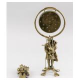 Scottish Brass Gong & Instrument & Door Stopper
