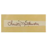 GSA Certified Christy Mathewson Cut Signature