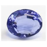 7.95ct Oval Cut Blue Tanzanite Gemstone GGL