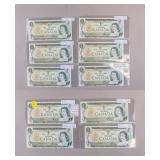 1973 Canada $1 Banknotes 10pc Replacement Edition