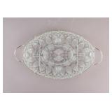 Vintage Crystal & silverplated serving plate