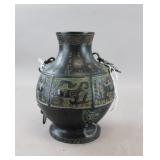 Chinese Bronze Antique Style Hu Vessel