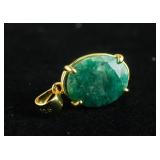 5.10ct Gold-plated Emerald Pendant Appraisal $2980