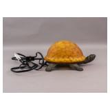 Bronze Turtle lamp w/ glass shell