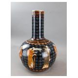 Chinese Porcelain Black Famille Rose Vase Zhengde