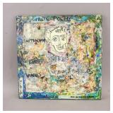 Mixed Media on Board Signed Jean Michel Basquiat