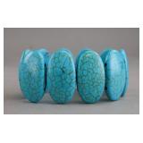Vintage Howlite Turquoise Elastic Bracelet