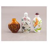 Chinese Porcelain Snuff Bottles 3pc