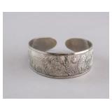 Tibetan Silver-plated Carved Animal Bracelet