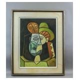 Spanish Oil on Canvas Signed Picasso