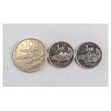 1980s - 2000s Iceland Coins 3pc