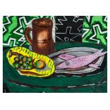 French Tempera on Paper Signed Georges Braque
