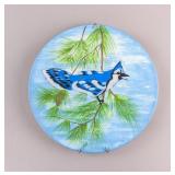 Vintage Blue Jay Porcelain Wall Plaque
