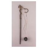 Vintage Chinese Wood & Weight Balance Scale