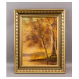 American Oil on Canvas Signed L. Carter
