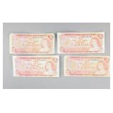 1974 Canadian $2 Banknotes 4pc