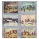 Canadian Oil on Canvas Signed E. Vasarinya 6pc