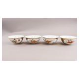 Chinese Gilt Porcelain Bowls 4pc Jingdezhen Mark