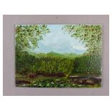 France Oil on Board Signed Claude Monet