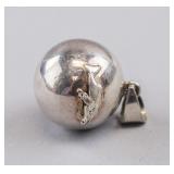 Vintage Silver-plated Chiming Ball Pendant