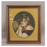 French Litho on Paper Jean-Baptiste Greuze Style