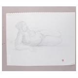 American Pencil on Paper Stamped Gagnon