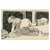 Garuti Guiseppe Ink on Paper Pop Art Signed 1900