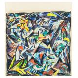 Russian Avant Garde Abstract Signed A.K. Gouache