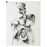 Jacques Herold French Modernist Ink on Paper