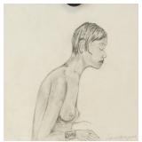 Jean Dupas French Art Deco Pencil on Paper