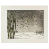 Akemi Inagaki b. 1933 Japanese Woodblock on Paper