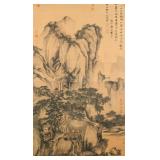 Tang Yin 1470-1524 Chinese Print Scroll