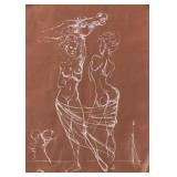 Salvador Dali Spanish Surrealist Ink on Paper