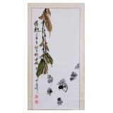 Wang Shichang b.1928 Chinese Watercolor Chicken