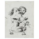 Victor Brauner Romanian Modernist Ink on Paper