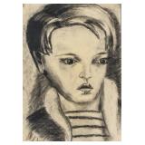 Otto Dix German Modernist Charcoal on Paper