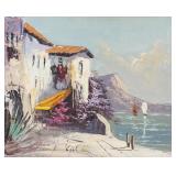 Alfred Caldini Italian Modernist Oil on Canvas